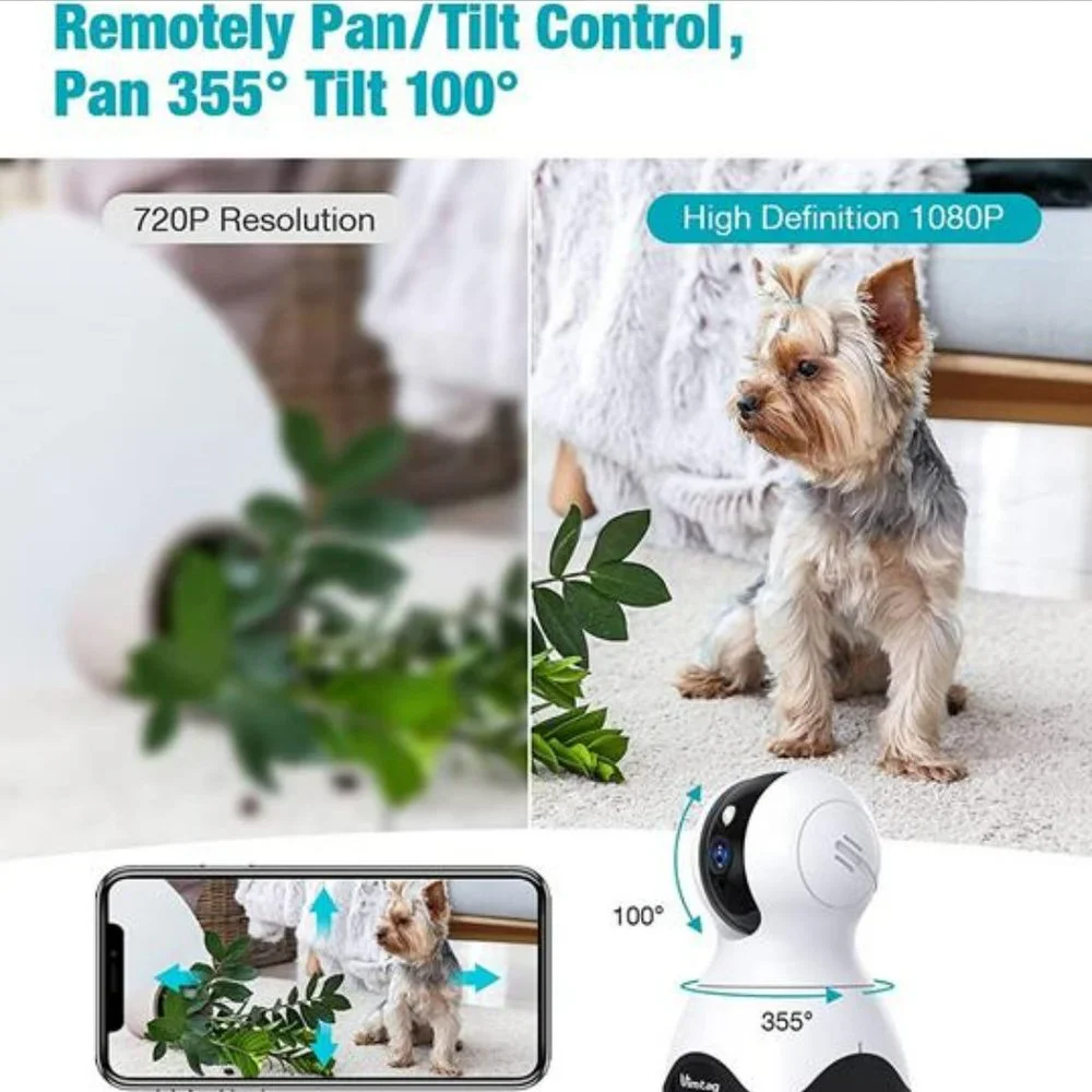 🐶Pet Camera1080P Pet Cam,360° Two Way Audio Camera Bundle With the Alexa Smart
